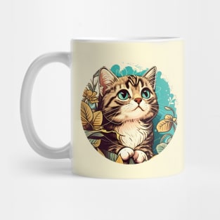 Colorful Cat Flower Lover - Cute Baby Cat Mug